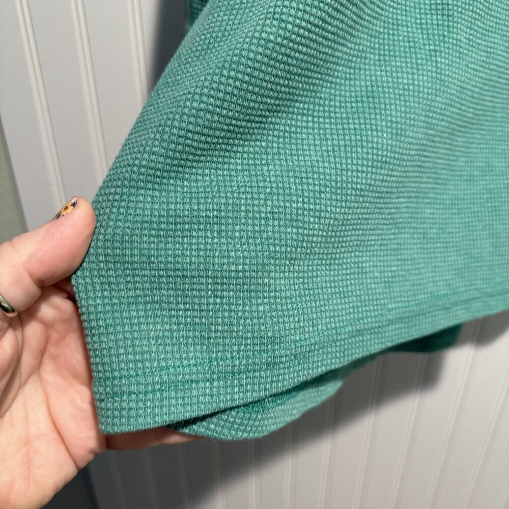 Oddy Green Waffle Knit Shacket Plus Size 2X/3X - Picture 3 of 6